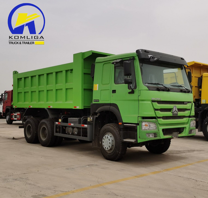 351-450hp Sinotruck HOWO Usé 6X4 20cbm Hyva Dump Truck avec 2 ensembles d'essieu arrière