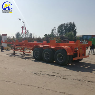 13000x2500x3900mm 40FT Skeleton Semi Container Trailer avec 3 essieux 40T capacité de charge