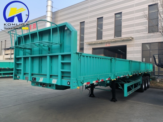 Semi-remorque de chargement de 600 mm à 3 essieux Verdant couleur verte pour les besoins des clients
