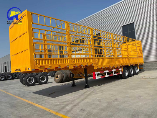 Camion à semi-remorque à paroi latérale de conteneur à 3 axes de 40 pieds de long avec au mieux Q345b en acier