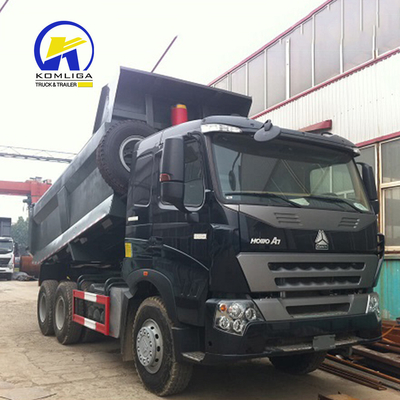 Capacité de chargement 21-30 t Sinotruk HOWO A7 dépoussiéreur à bascule avec transmission Hw19710