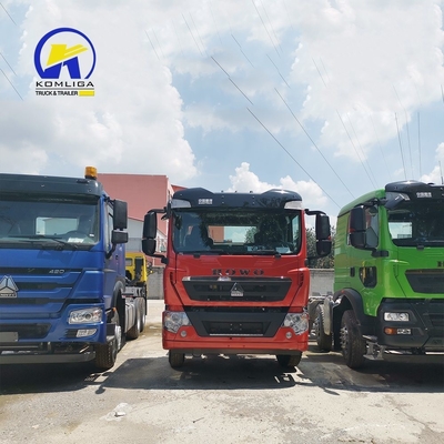 6.5 Rapport de vitesse Camion sino HOWO 6X4 Tête de remorque Camion tracteur avec pièces