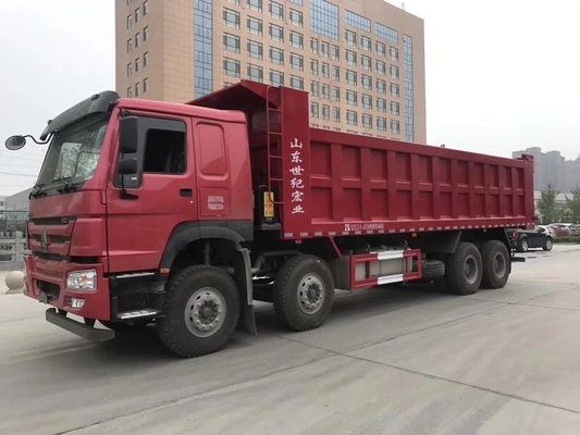 Camion à 12 roues 8X4 Sinotruck certifié ISO 40 mètres cubes Camion à bascule avec axe avant Hf9