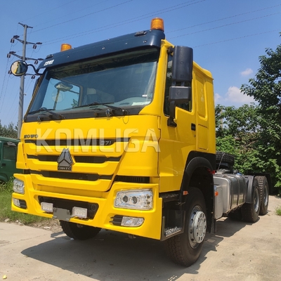 Émission Euro4 2014 Rouleau jaune d'occasion remorqueur remorqueur de remorque conception de tête de tracteur camions