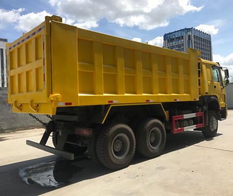 CNHTC 6X4 camion à bascule avec une capacité de charge de 9 tonnes sur l'essieu avant et une dimension de seau de 20 cbm