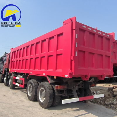 Vélos de levage avant Sinotruk HOWO 8X4 Dump Truck à grande capacité et à levage jaune
