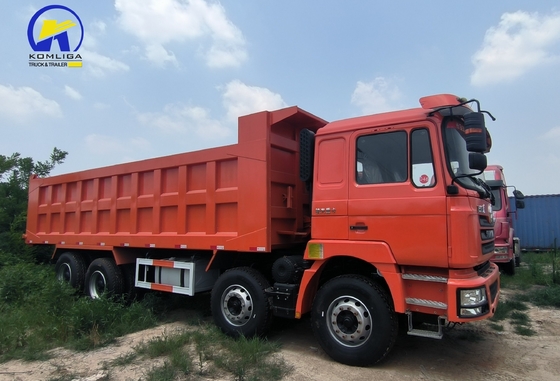 8X4 12 roues Shacman Truck Dump Tipper Truck Norme d'émission Euro 2 pour les véhicules lourds