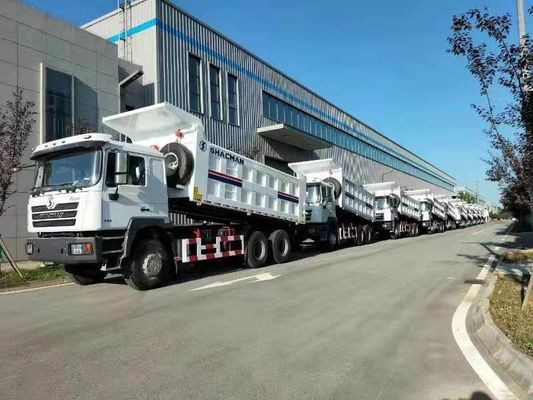 6X4 Poids lourd Shacman camion à bascule camion à décharge avec 9 tonnes de capacité de chargement axe avant