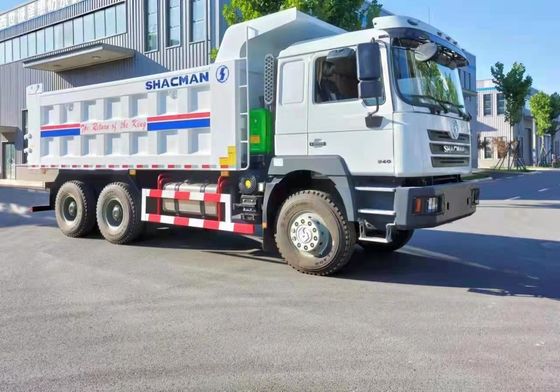 6X4 Poids lourd Shacman camion à bascule camion à décharge avec 9 tonnes de capacité de chargement axe avant