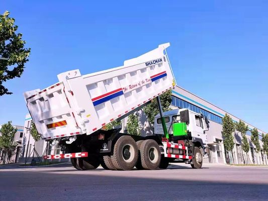 6X4 Poids lourd Shacman camion à bascule camion à décharge avec 9 tonnes de capacité de chargement axe avant