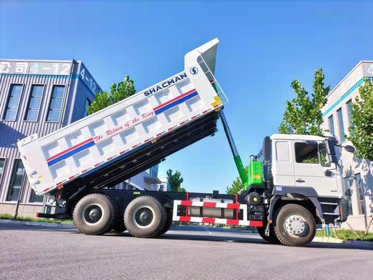 6X4 Poids lourd Shacman camion à bascule camion à décharge avec 9 tonnes de capacité de chargement axe avant