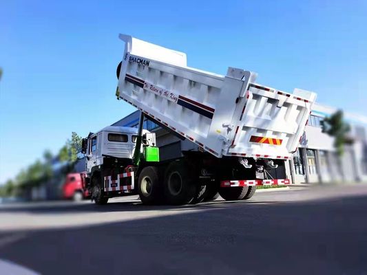 6X4 Poids lourd Shacman camion à bascule camion à décharge avec 9 tonnes de capacité de chargement axe avant