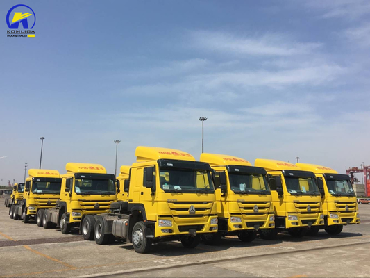 Tête de remorque utilisée 6*4 HOWO Tracteur de camion avec une capacité de charge de 21-30 t et un essieu avant de 9 t