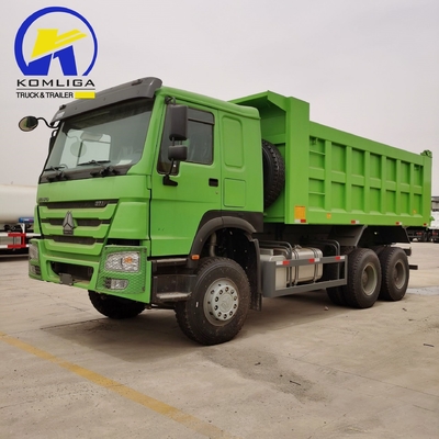 351-450hp Sinotruck HOWO Usé 6X4 20cbm Hyva Dump Truck avec 2 ensembles d'essieu arrière