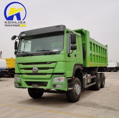 351-450hp Sinotruck HOWO Usé 6X4 20cbm Hyva Dump Truck avec 2 ensembles d'essieu arrière