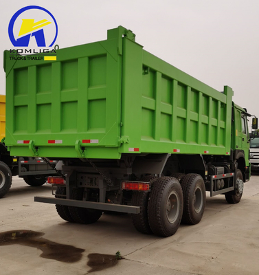 351-450hp Sinotruck HOWO Usé 6X4 20cbm Hyva Dump Truck avec 2 ensembles d'essieu arrière