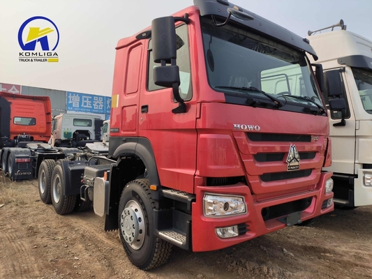6X4 roue motrice utilisée Sinotruk HOWO 10 roue à remorque à tête remorque avec cabine climatisée