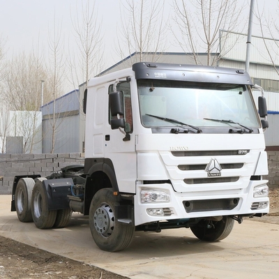 Utilisé Sinotruk HOWO 6X4 10 roues 375HP Blanc Tracteur Truck tête avec demande personnalisée