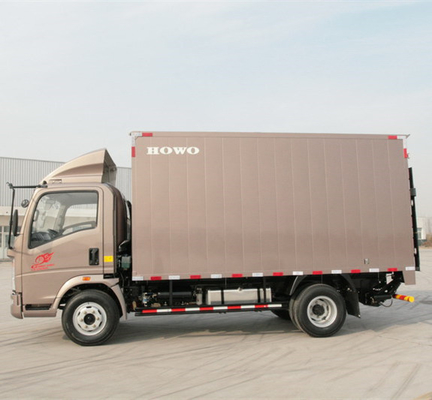 HOWO 4X2 Camion-déchargeur léger / camion-boîte de chargement avec ≤5 sièges et émission Euro II