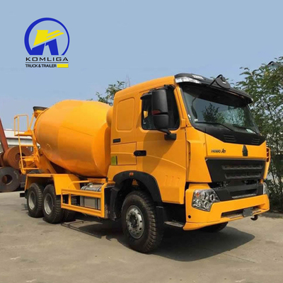 8560X2496X3800mm Utilisé HOWO 6cbm 8cbm 9cbm Auto-chargement du camion de mélangeur de béton avec pompe