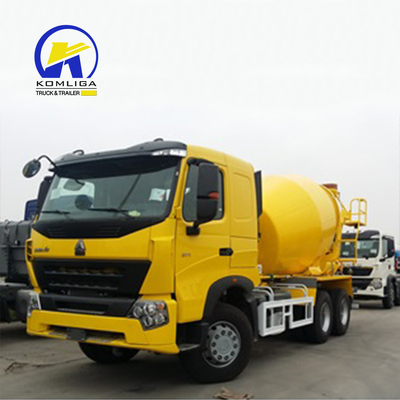 8560X2496X3800mm Utilisé HOWO 6cbm 8cbm 9cbm Auto-chargement du camion de mélangeur de béton avec pompe