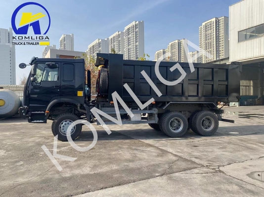 Sinotruck utilisé HOWO 6X4 371HP Dumpper à bascule avec axe avant 9 tonnes de capacité de chargement