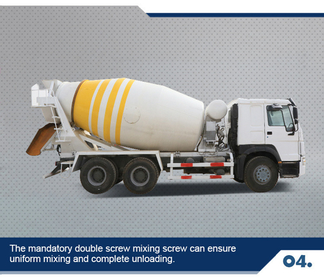 Camion à béton Sinotruk avec roue motrice 6×4 et support de pièces détachées techniques