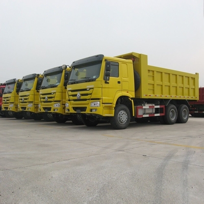 Sinotruk HOWO 8X4 371HP camion à ordures jaune d'occasion avec transmission manuelle
