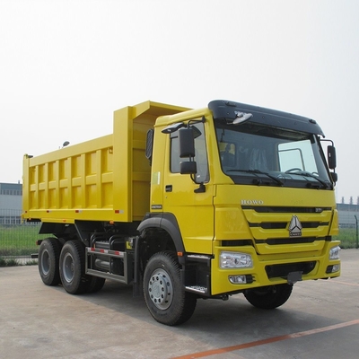 Sinotruk HOWO 8X4 371HP camion à ordures jaune d'occasion avec transmission manuelle