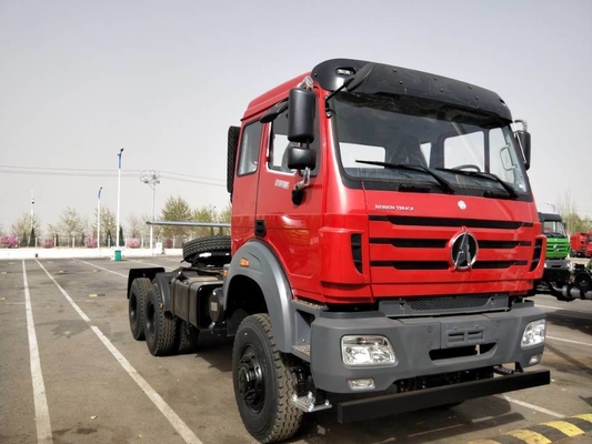 Tête de tracteur Beiben 6X4 3 essieux avec système de direction Zf8098 et boîte de vitesses rapide 12js200t