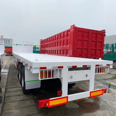 Trailer à lit plat à trois essieux de 20 pieds 40 pieds avec personnalisation et jost à deux vitesses