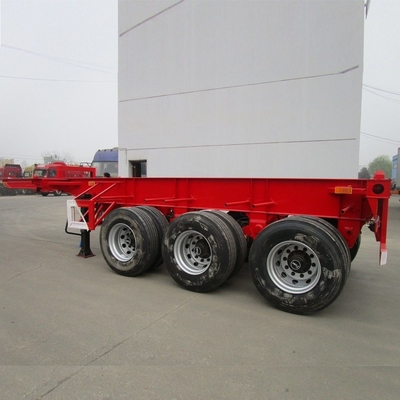 Chassis de remorque squelettique de 20 pieds 40 pieds avec quatre serrures à torsion et suspension mécanique