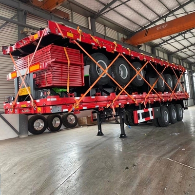 Chambres tri-essieux personnalisées Tracteur Aluminium Trailer à lit plat avec pneus 315/80r22.5