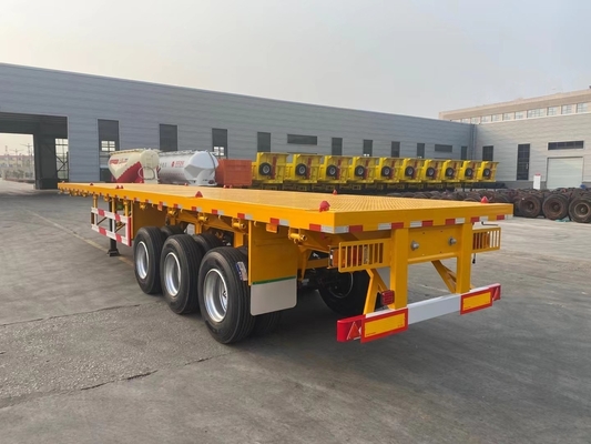 3 essieux 20 rouleaux 40 litres rouleaux conteneur remorque à plat avec verrouillage de conteneur homologuée par la CEE