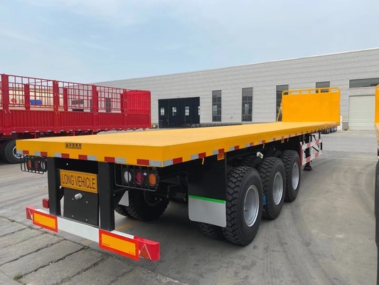 3 essieux 20 pieds 40 pieds conteneur auto-chargeant semi-remorque à plat pour un transport sûr