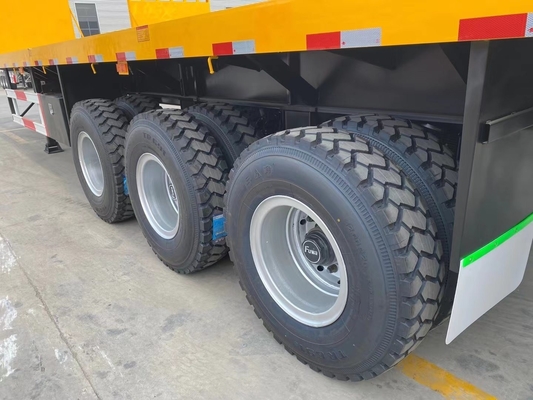 Semi-remorques à roues plates à 3 essieux de 20 pieds 40 pieds avec broche Jost King et certification ISO9001
