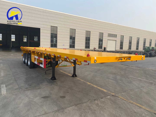3 axes 4 axes 40 tonnes 60 tonnes 40 pieds 48 pieds remorque à plat pour le transport de marchandises lourdes