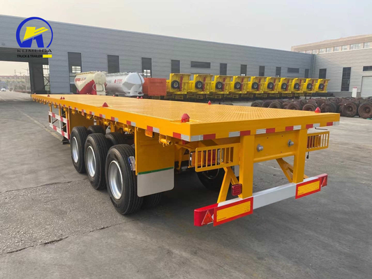 3 axes 4 axes 40 tonnes 60 tonnes 40 pieds 48 pieds remorque à plat pour le transport de marchandises lourdes