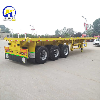 Capacité de chargement de 50 tonnes personnalisation 3/4 essieux 45 pieds semi-remorque à plat 53 pieds remorque conteneur