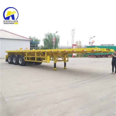 Capacité de chargement de 50 tonnes personnalisation 3/4 essieux 45 pieds semi-remorque à plat 53 pieds remorque conteneur