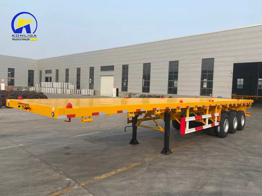 Capacité de chargement de 50 tonnes personnalisation 3/4 essieux 45 pieds semi-remorque à plat 53 pieds remorque conteneur
