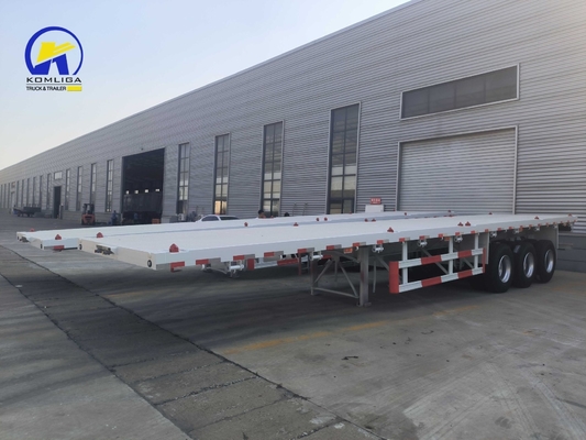 40 FT 3 axes semi-remorque à conteneurs remorque à plat avec jost à deux vitesses