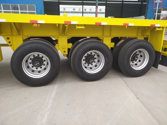 3 essieux 40 FT châssis de conteneur à semi-remorque à plat avec support de pièces détachées techniques