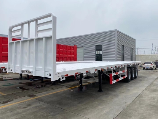 3 axes 4 axes 40 tonnes conteneur lourd semi-remorque à lit plat avec 6,2