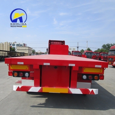 7000-8000 mm de base de roue lourde 13 t Fuwa 30-100 t semi-remorque à plat pour le bénéfice