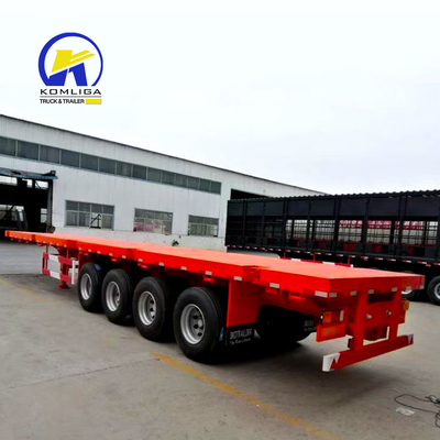 7000-8000 mm de base de roue lourde 13 t Fuwa 30-100 t semi-remorque à plat pour le bénéfice