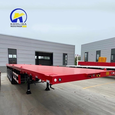 7000-8000 mm de base de roue lourde 13 t Fuwa 30-100 t semi-remorque à plat pour le bénéfice