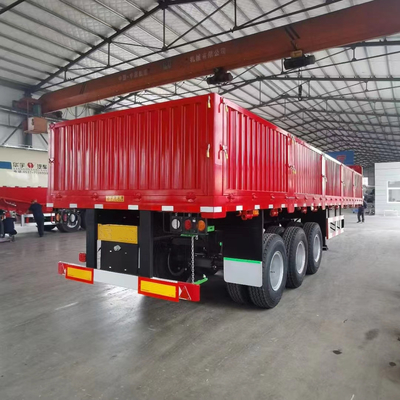 Container de 40 pieds 600 mm 12,5 m 13 m 3 portes latérales à axe semi-remorque avec design plat