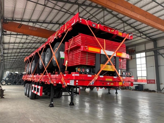 Container de 40 pieds 600 mm 12,5 m 13 m 3 portes latérales à axe semi-remorque avec design plat