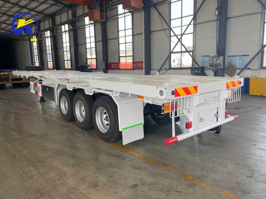 Trailers à plat d'occasion Trailers à squelette pour conteneurs 1820 mm à bande de roulement et vanne Wabco